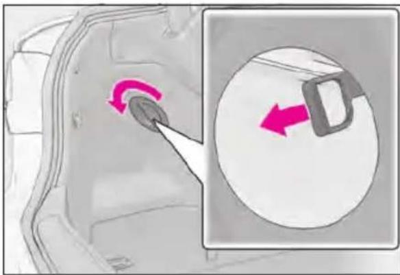 LEXUS LS 500h (2025) - Opening the fuel filler door - 1