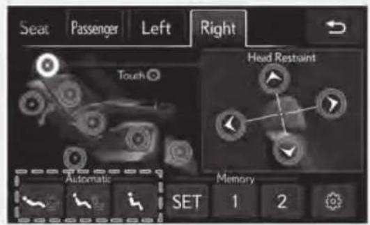 Seat Passenger Left Right Touch Head Restraint Automatic SET 1 2 Memory