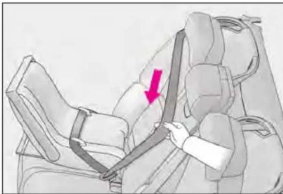 LEXUS LS 500h (2025) - Child restraint system fixed with a seat belt - 3