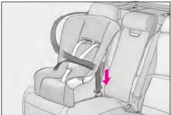 LEXUS LS 500h (2025) - Child restraint system fixed with a seat belt - 6