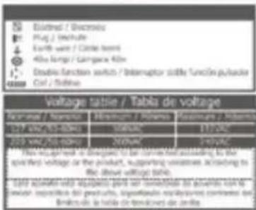 All components, except the light bulb function on both voltages. Check if all ends of the electric cables are connected to the ignition module (electrodes and spark plugs). If they are not, the ignition system can be damaged. For greater safety always connect the earth cable to an efficient connection. Todos los componentes trabajan en las tensiones de rede, excepte la tiampa. Verifique si todos los terminales del indicar de alta tensile se encontrarse tenecilados en el módulo de lycricles (electrodes y bajos), caso contraste, podrán encuentral dosas al sistema de lycricles del producto. Para su曽る seguridad, mantengas al cable tierra (cáter verde) siempre solicitado a una dirección eficiente.