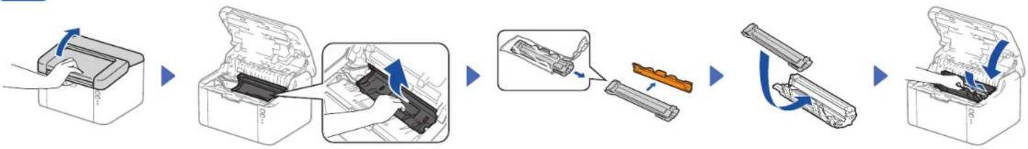 BROTHER HL-L1232W - Remove the packing materials and install the toner cartridge - 1