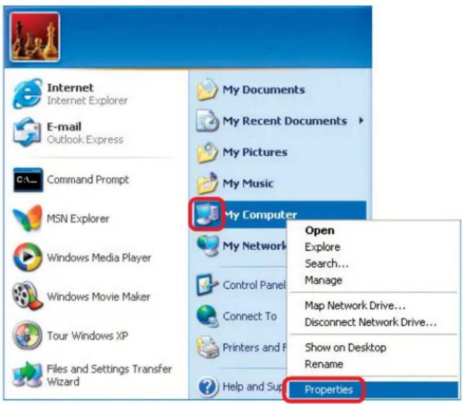 Internet Internet Explorer E-mail Outlook Express Command Prompt MSN Explorer Windows Media Player Windows Movie Maker Tour Windows XP Files and Settings Transfer Wizard My Documents My Recent Documents My Pictures My Music My Computer My Network Control Panel Connect To Printers and F Help and Sup Open Explore Search... Manage Map Network Drive... Disconnect Network Drive... Show on Desktop Rename Properties