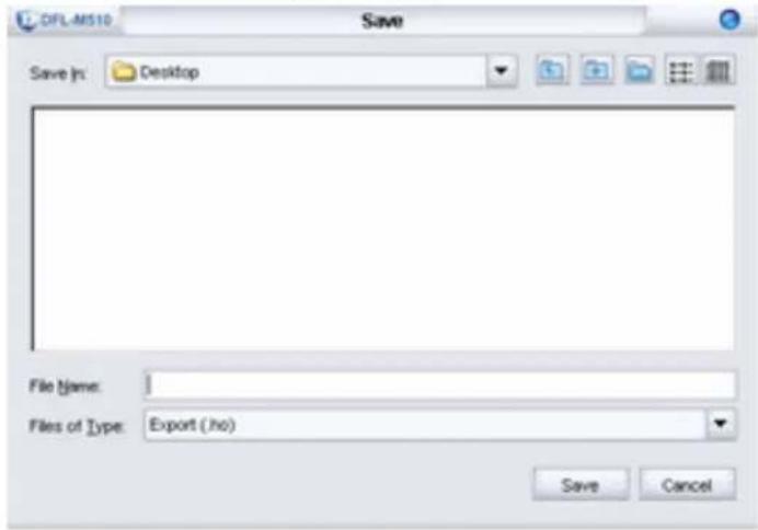 D-LINK DFL-M510 - Click Export. - 2