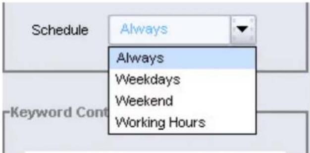 Schedule Always Always Weekdays Weekend Working Hours