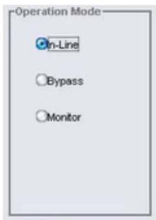 Operation Mode In-Line Bypass Monitor