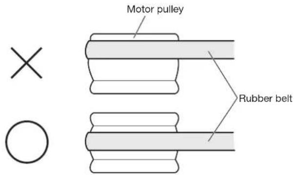 Motor pulley Rubber belt