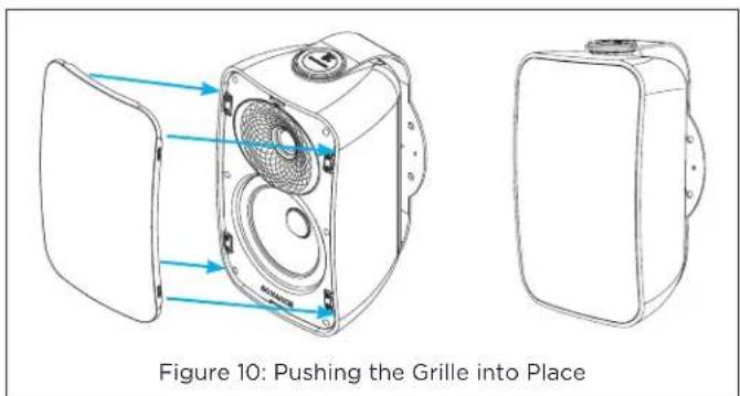 Figure 10: Pushing the Grille into Place