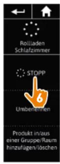 Rollladen Schlafzimmer STOPP 6 Umbenommen Produkt in/aus einer Gruppe/Raum hinzufügen/loschen