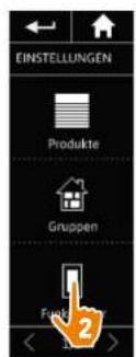 EINSTELLUNGEN Produkte Gruppen Funk