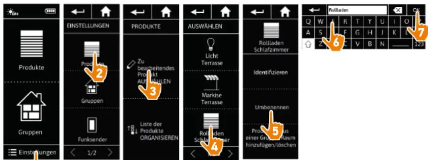 SOMFY Nina - Produkt umbenennen - 1