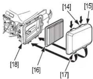 Honda FG 205 - WARTUNG DES LUFTFILTER - 1