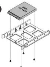 THERMALTAKE Divider 500 TG Air - 2.5" HDD Installation - 1
