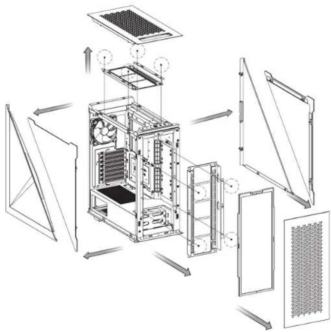 THERMALTAKE Divider 500 TG Air - Remove Components - 2