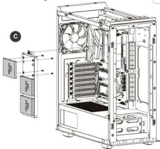 THERMALTAKE Divider 500 TG ARGB - 2.5" HDD Installation - 4
