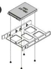THERMALTAKE Divider 500 TG ARGB - 2.5" HDD Installation - 1