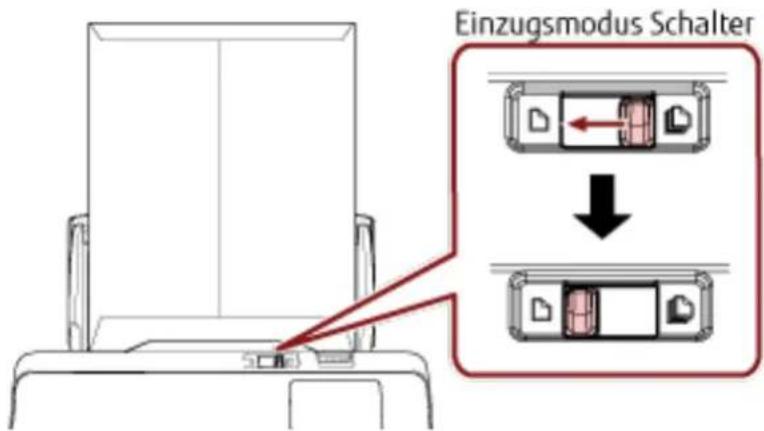 Einzugsmodus Schalter