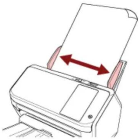 RICOH fi-7300NX - Passen Sie das Ausgabefach an die Länge des Reinigungspapiers an. - 2