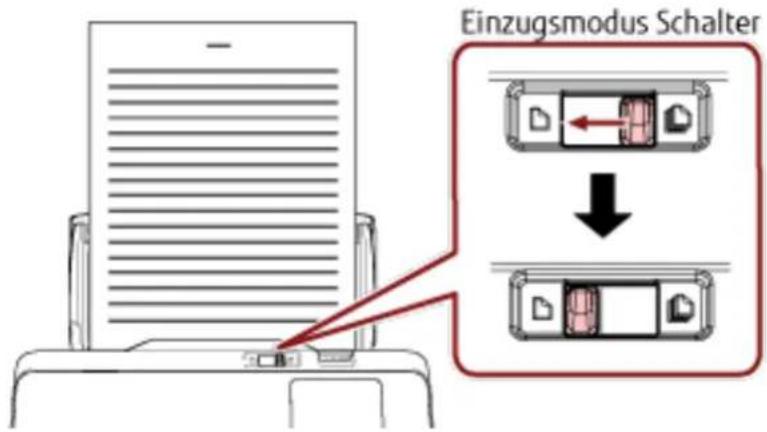 Einzugsmodus Schalter