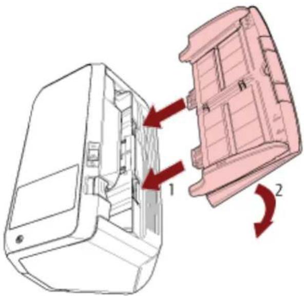 RICOH fi-7300NX - Bringen Sie den ADF-Papierschachts (Einzug) an. - 1
