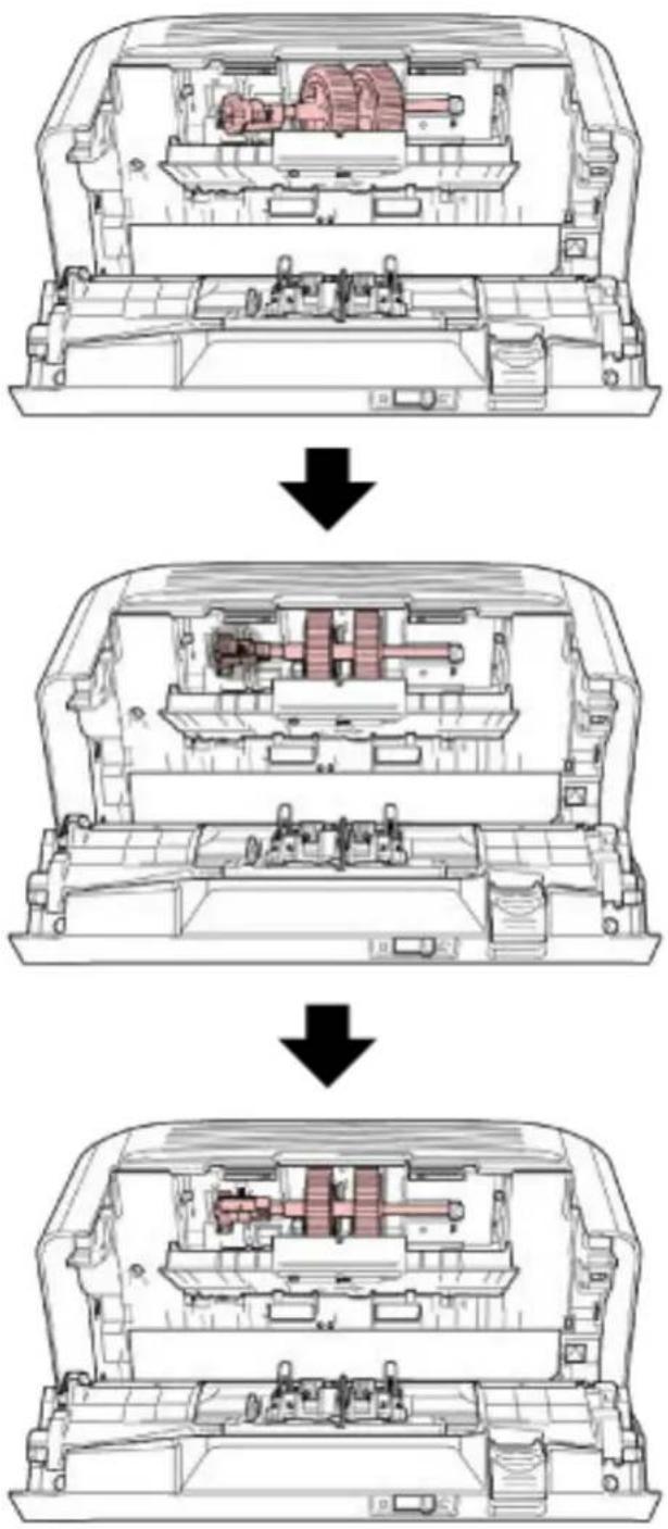 RICOH fi-7300NX - Setzen Sie die Einzugsrolle ein. - 1