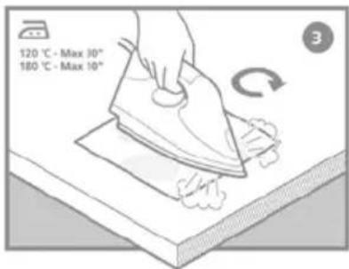 120 °C - Max 10" 180 °C - Max 10"