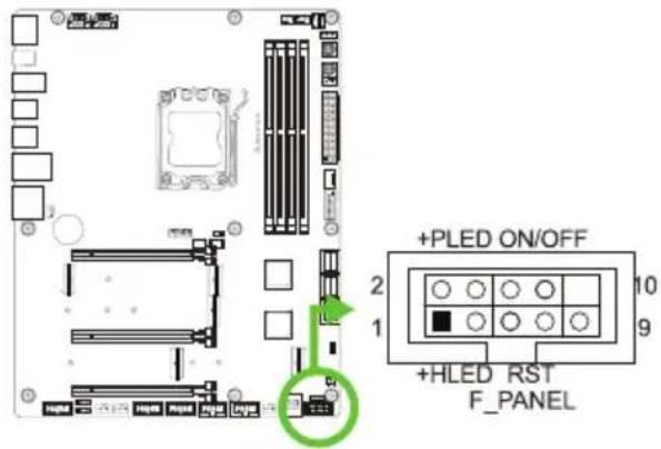 +PLED ON/OFF 2 1 +HLED RST F_PANEL