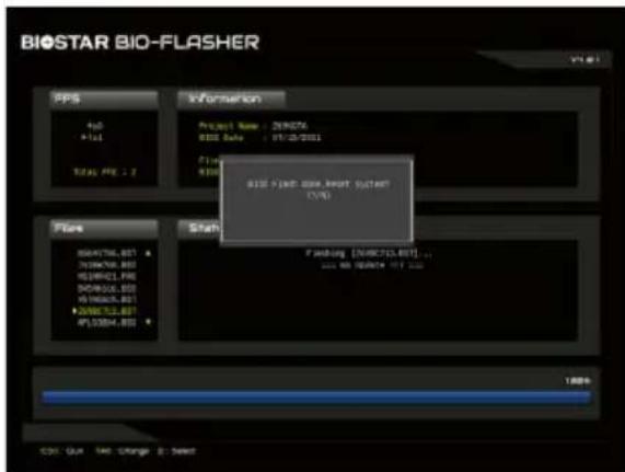 BIOSTAR BIO-FLASHER PPS Information File Name: DIRECTOR BIOE Data: 01/25/2001 File BIOE FLIGHT WORK REPORT OUTPUT (7.0) Flushing [0006713.801] 100 MB DATA NET Status OK: Quit OK: Change OK: Select