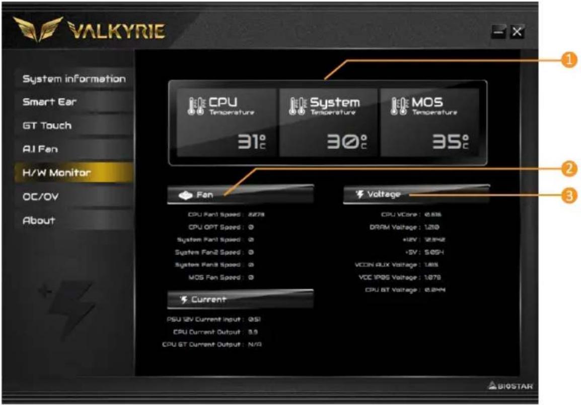 BIOSTAR X870E VALKYRIE - Аппаратный мониторинг - 1