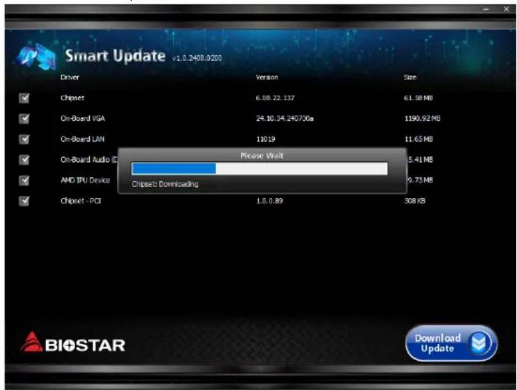 Smart Update v1.0.2400.0200 Driver Version Size Chipset 6.08.22.137 61.58 MB On-Board VGA 24.10.34.240730a 1190.92 MB On-Board LAN 11019 11.65 MB On-Board Audio (D) Please Wait 5.41 MB AMD IPU Device 9.73 MB Chipset - PCI Chipset: Downloading 1.0.0.89 308 KB BIOSTAR Download Update