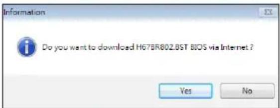 Information Do you want to download H67BR802.BST 800S via Internet ? Yes No
