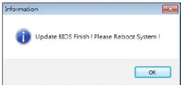 Information Update BIOS Finish! Please Reboot System! OK