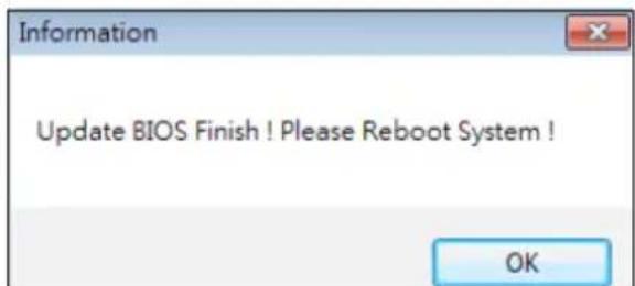 Information Update BIOS Finish ! Please Reboot System ! OK