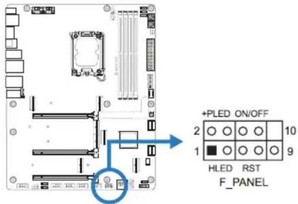 BIOSTAR Z890 VALKYRIE - F\_PANEL: Front Panel Header - 1