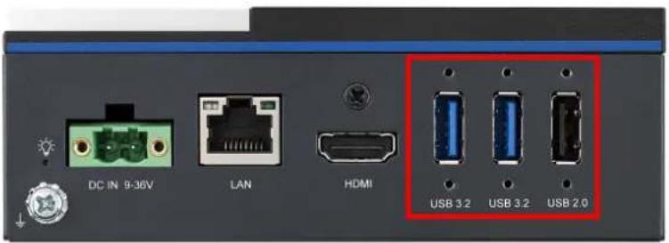DC IN 9-36V LAN HDMI USB 3.2 USB 3.2 USB 2.0