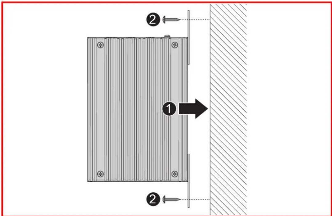 Technical diagram showing a mechanical assembly with labeled parts and directional arrows indicating movement or force.