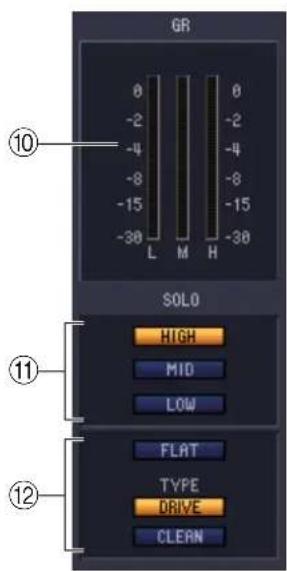 GR 0 -2 -4 -8 -15 -30 L M H -30 SOLO HIGH MID LOW FLAT TYPE DRIVE CLERN ⑩ ⑪ ⑫ ⑫