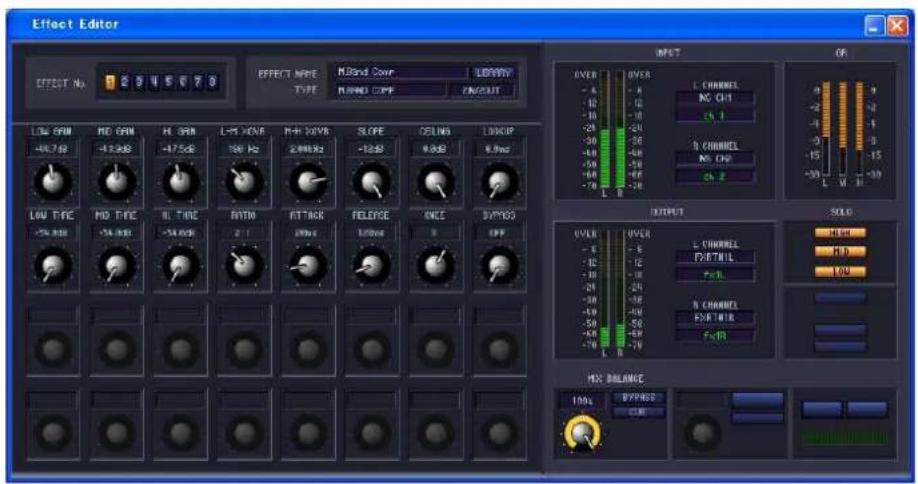 Effect Editor EFFECT NO. M2nd Cover TYPE: RAND COPP INPUT OVER L CHANNEL NC CH1 R CHANNEL NC CH0 R CHANNEL SOLD L CHANNEL FORTHL R CHANNEL FORTHL MAX BILANCE 100% BIPRESS OK
