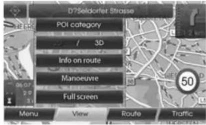 D?Seldorfer Strasse POI category / 3D Info on route Manoeuvre Full screen Menu View Route Traffic