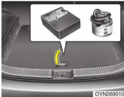 HYUNDAI Velostar (2012) - IF YOU HAVE A FLAT TIRE (WITH TIRE MOBILITY KIT, IF EQUIPPED) - 1