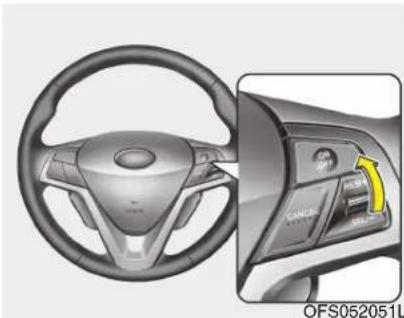 HYUNDAI Velostar (2012) - To cancel cruise control, do one of the following: - 1