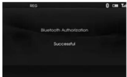 REG Bluetooth Authorization Successful
