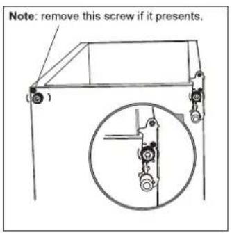 Note: remove this screw if it presents.