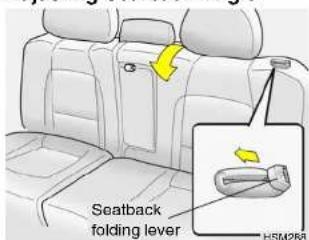 Seatback folding lever HSM288