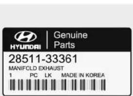 Genuine HYUNDAI | Parts 28511-33361 MANIFOLD EXHAUST 1 PC LK MADE IN KOREA