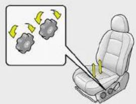 Diagram showing car seatbelt usage with directional arrows and gear icons, likely illustrating safety or safety measures.