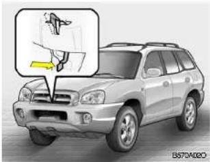 HYUNDAI Santa FE (2000) - HOOD RELEASE - 2