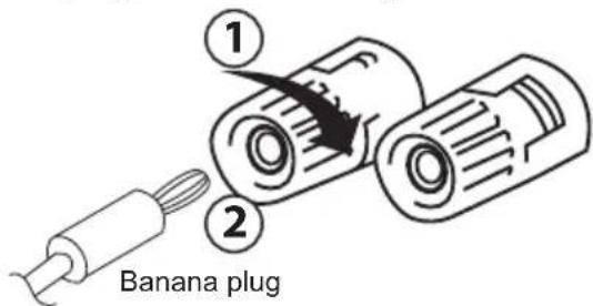 ① ② Banana plug