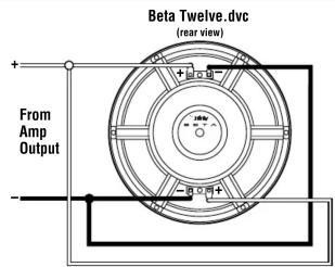 Beta Twelve.dvc (rear view) + - From Amp Output - + - 正极 -正极 + -正极