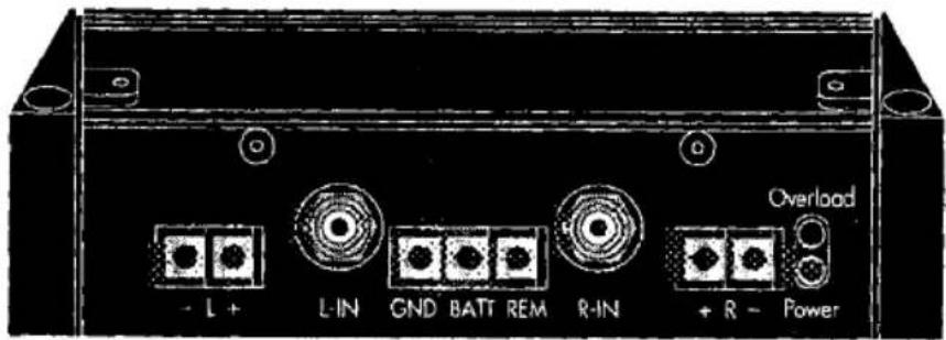 Overload - L + L-IN GND BATT REM R-IN + R - Power